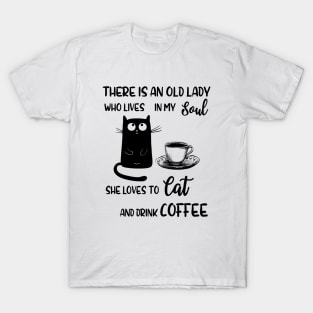 There Is An Old Lady Who Loves In My Soul Cat Lover T-Shirt